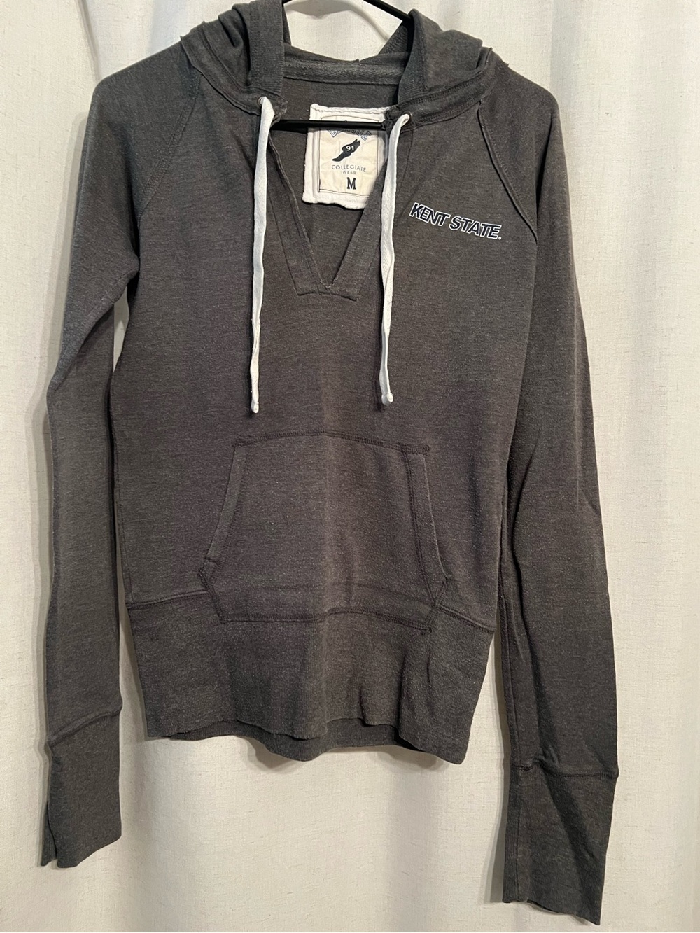 League Women's Dark Gray Hooded Pullover with Kent State Logo